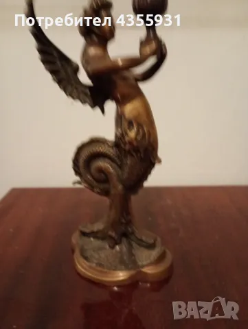 Бронзов стар античен свещник старинен свещник , снимка 8 - Антикварни и старинни предмети - 48899303