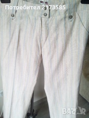 Дамски ленен панталон, снимка 2 - Панталони - 44759428