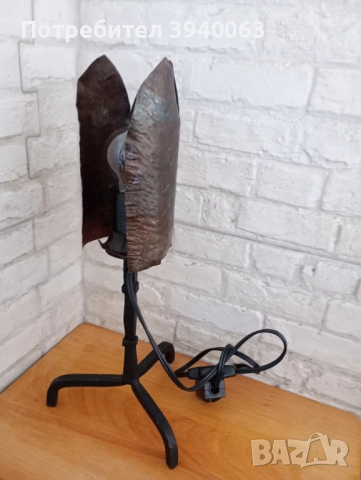 Стара лампа от ковано желязо, снимка 2 - Антикварни и старинни предмети - 52675995