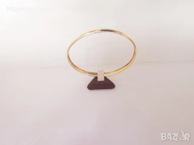 Златна гривна елипса класическа , снимка 2 - Гривни - 49578574