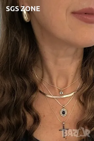 УНИКАЛЕН СРЕБЪРЕН ЧОКЪР, снимка 4 - Колиета, медальони, синджири - 49660552