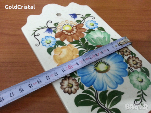 Керамична дъска ръчно рисувана полска , снимка 2 - Антикварни и старинни предмети - 36411908