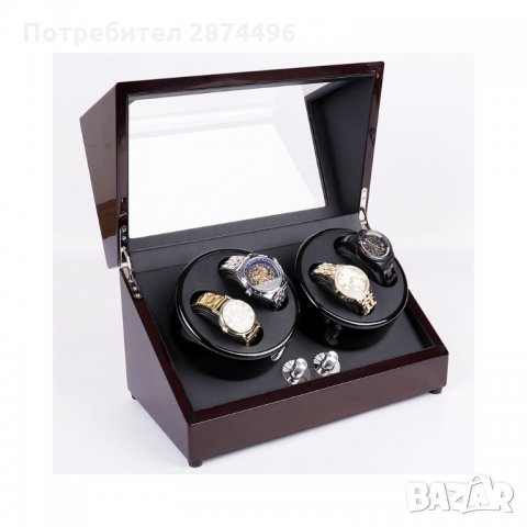 2176 Кутия за навиване на 4 автоматични часовника, снимка 2 - Подаръци за мъже - 35786824