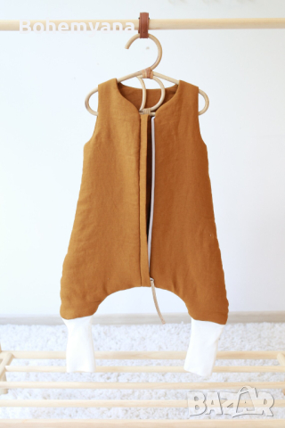 Babyly ленено чувалче с крачета – 2 тог 12-24 м – карамел