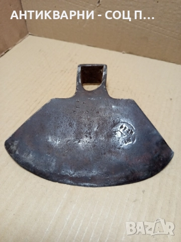 Стара Ръчно Кована Мотика Чапа 0.900кг. Номер 9., снимка 3 - Антикварни и старинни предмети - 51644617