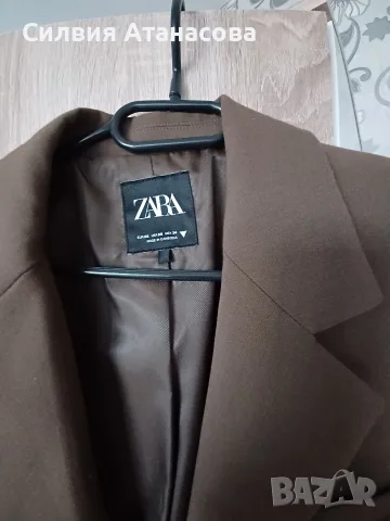 Сако ZARA XS тютюн, снимка 5 - Сака - 55951424