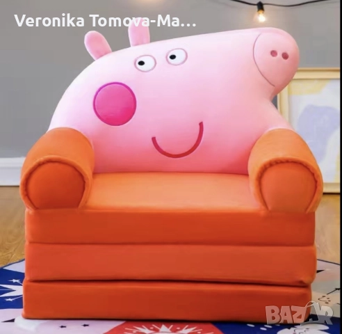 Плюшени кресла Спондж боб,Мини маус и Пепа пиг, снимка 5 - Плюшени играчки - 47970769