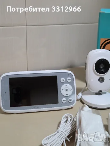Видео бебефон BOIFUN VB616 с 4-инчов 720P IPS екран. Моделът работи чрез сигурна безжична връзка, снимка 2 - Бебефони - 55931782