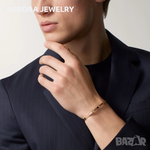 CARTIER Love Rose Gold 10 Diamonds Small Model Гривна с Отверка, снимка 10 - Гривни - 52916813