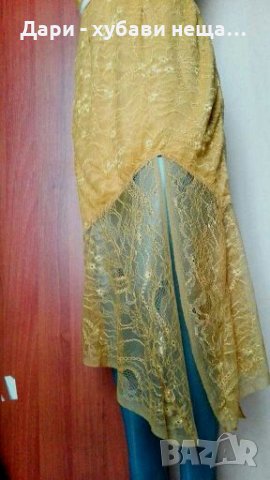 Дантелена рокля, цвят горчица🍀👗M р-р🍀👗арт.3059, снимка 5 - Рокли - 33931727