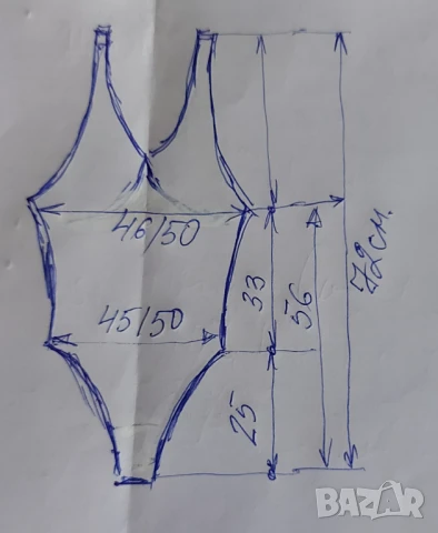 НОВ цял дамски бански черен, снимка 10 - Бански костюми - 50658018