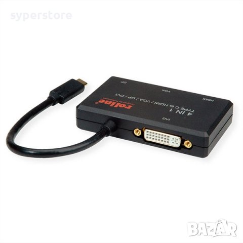 Адаптер USB3.1 C to HDMI/DVI/DP/VGA Roline SS300807, снимка 2 - Други - 39086828