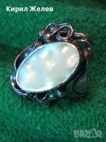 СТАРИНЕН АР НУВО СРЕБЪРЕН ВИСОКА ПРОБА ПРЪСТЕН с ШЛИФОВАН БЯЛ ИВИЧЕСТ АХАТ и ПЕЧАТ на БИЖУТЕРА 34441, снимка 18 - Антикварни и старинни предмети - 39547206