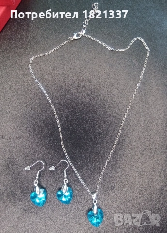 Комплект колие и обици , снимка 2 - Бижутерийни комплекти - 52680880