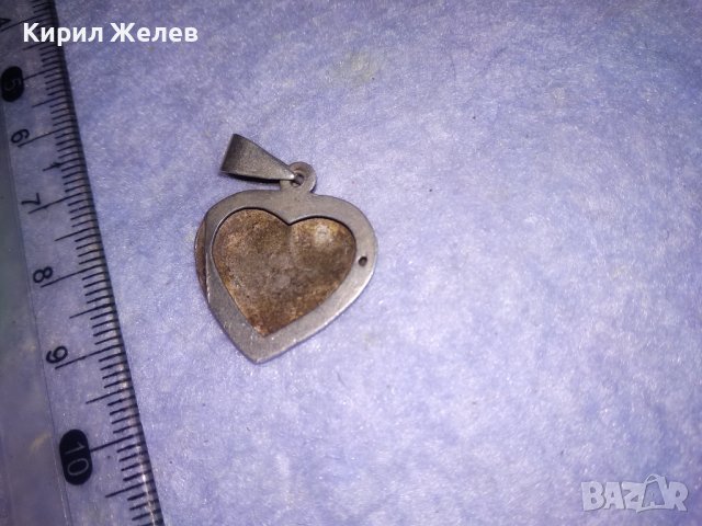 СРЕБЪРНО АРТ ДЕКО СЪРЧИЦЕ СРЕБРО 925 ПРЕКРАСЕН РОМАНТИЧЕН АРТ МЕДАЛЬОН ПЕНДАНТ 34406, снимка 7 - Колиета, медальони, синджири - 39376003