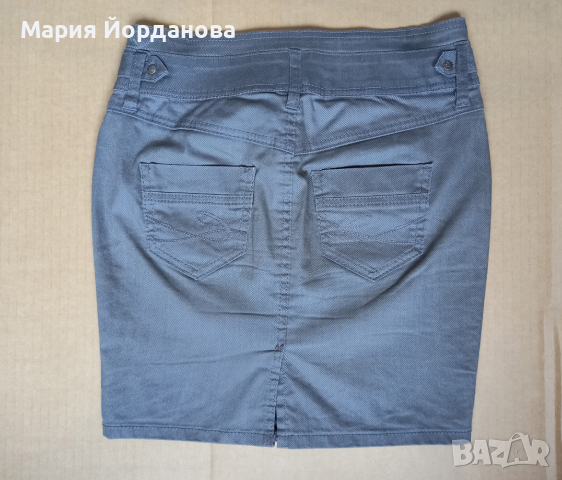 Къса сива дънкова пола Esprit, XS, снимка 3 - Поли - 44687385