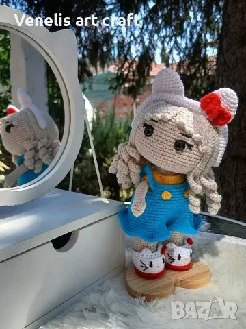 Плетена кукла Kitty / стил Hello Kitty , снимка 2 - Колекции - 55874242