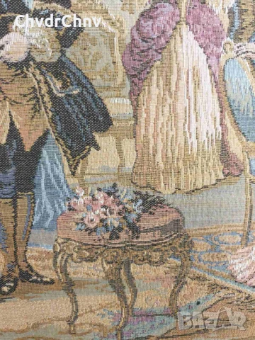 дървена рамка 148x51см/голям стар френски гоблен/барокова картина, снимка 11 - Гоблени - 50524010