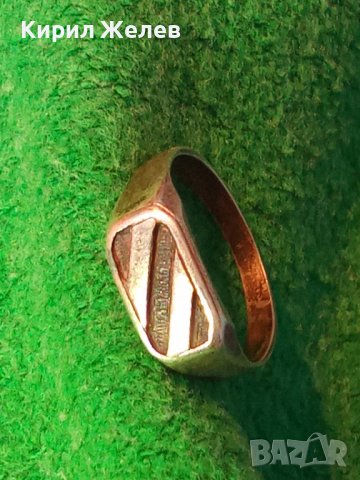 СТИЛЕН СРЕБЪРЕН РЕТРО АРТ ДЕКО ПРЪСТЕН ВИСОКА ПРОБА ОКСИДИРАНО СРЕБРО МАЙСТОРСКА РЪЧНА РАБОТА 38518, снимка 4 - Антикварни и старинни предмети - 41451045