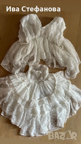 Нов разкошен кукленски бял сет комплект от две части , снимка 3 - Комплекти - 46281862