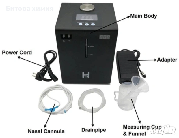 Машина за вдишване на водород с ниска цена, с водороден генератор, снимка 4 - Други стоки за дома - 53688586