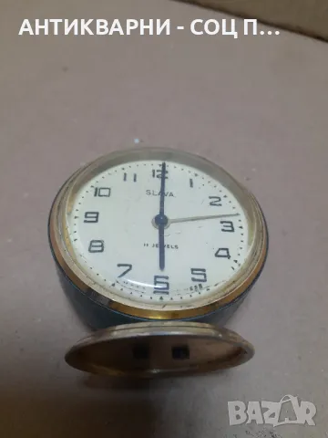 Соц Стар Руски Часовник будилник., снимка 2 - Антикварни и старинни предмети - 48491784
