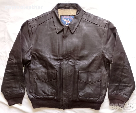 Пилотско Авиаторско кожено яке бомбър, тип МА-1, А-2, В-3, G-1, снимка 5 - Якета - 12536229