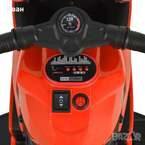 ТОП ЦЕНА!НОВО!Детски акумулаторен мотор с 3 гуми Nairobi RED с 6V батерия,Bluetooth, снимка 7 - Детски велосипеди, триколки и коли - 55894053