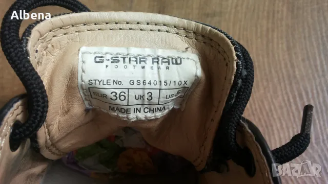 G-STAR Leather Women Shoes Размер EUR 36 дамски кецове естествена кожа 279-14-S, снимка 18 - Кецове - 47721378