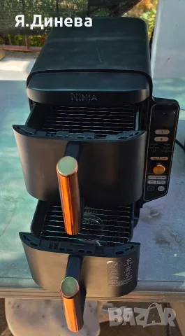 Ейр фраер Ninja 9,5L златната серия, снимка 5 - Уреди за готвене на пара - 56106800