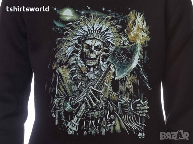Нов детски суичър с дигитален печат Скелет с брадва, Викинг серия, снимка 3 - Детски анцузи и суичери - 34549852