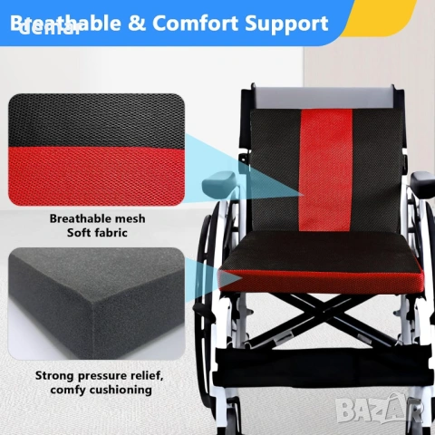 Дебела възглавница за инвалидна количка за облекчаване на болка, 47 X 40 X 5 см, снимка 2 - Други - 53426185