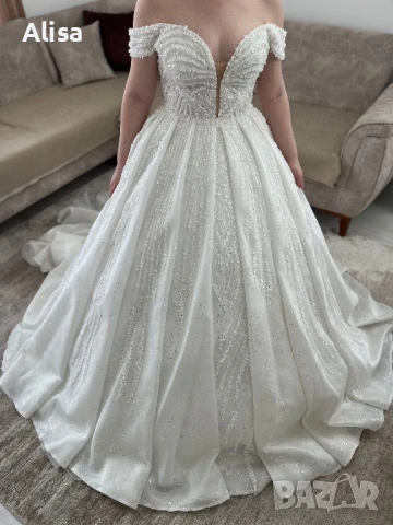 Булчинска рокля тип принцеса , снимка 6 - Сватбени рокли - 50493411