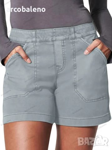 Нови модни универсални дамски къси панталони от кепър с голям джоб и голям ластик, 11цвята - 023, снимка 11 - Къси панталони и бермуди - 40879371