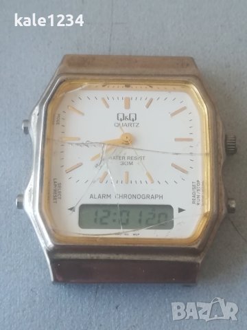 Часовник Q&Q. Japan. Vintage watch. Dual time. Ana-digi. Ретро модел , снимка 7 - Мъжки - 42260074