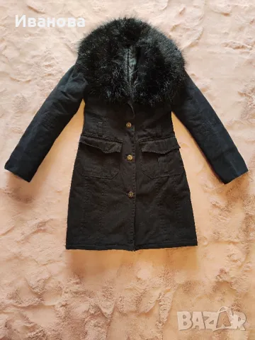 Палтенце ХС размер ,с пух (колана липсва), снимка 2 - Палта, манта - 48780591