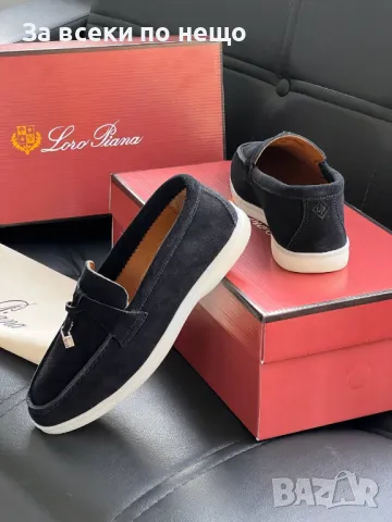 Loro Piana Дамски Черни Обувки Естествен Велур Лоро Пиана Код E239, снимка 2 - Дамски ежедневни обувки - 50412375