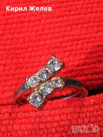 СРЕБЪРЕН или ПОСРЕБРЕН СКЪПОЦЕНЕН РЕТРО АР НУВО ПРЪСТЕН с ИСКРЯЩИ ЦИРКОНИ и ЩЕМПЕЛ на МАЙСТОРА 30606, снимка 11 - Антикварни и старинни предмети - 40757285