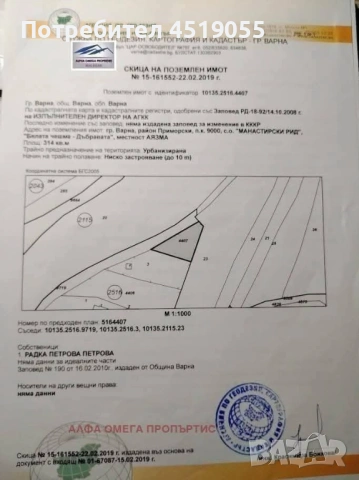 Продавам Парцел в гр Варна само за 23 000 €, снимка 3 - Други услуги - 53494998