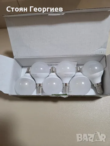 6 броя LED крушки марка Bravotecno, модел с цокъл E14 и неутрална бяла светлина 4000K