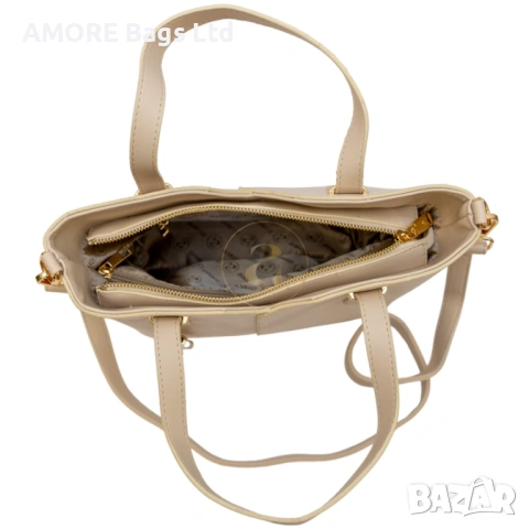Класическа дамска чанта AMORE Aurora - Cream, снимка 5 - Чанти - 53584212