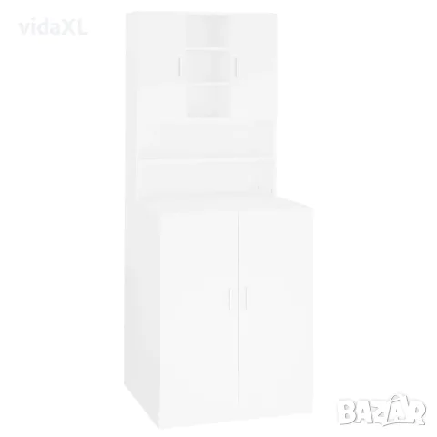 vidaXL Шкаф за пералня, бял