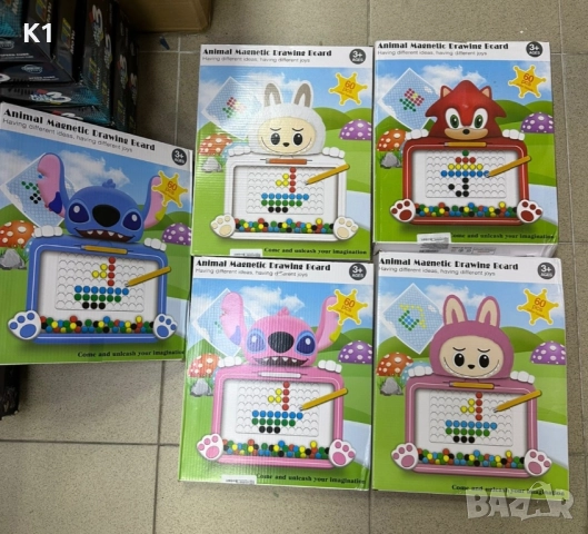 Магнитна дъска за рисуване Лило и Стич/Лабубу/Соник Stitch Labubu Sonic