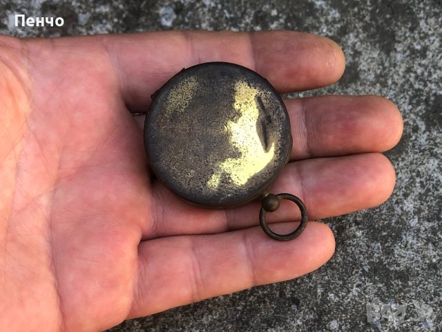 стар малък, бронзов компас - West Germany, снимка 4 - Антикварни и старинни предмети - 42267581