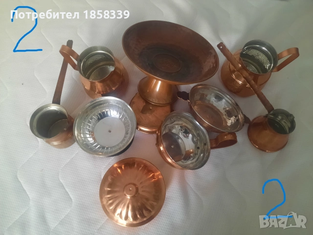 Медни съдове за декорация или използване по предназначение, снимка 3 - Декорация за дома - 40866038