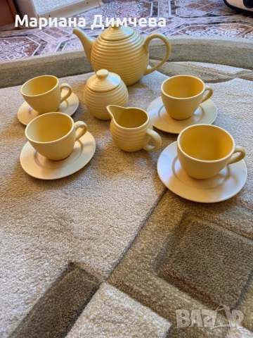 Луксозен керамичен сервиз за чай/кафе – ЧИСТО НОВ , снимка 2 - Сервизи - 53668453