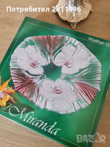 Стъклен поднос за сервиране и декорация, снимка 2 - Аксесоари за кухня - 50641017