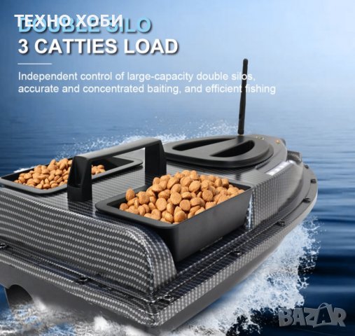 Лодка за захранка карбонова с 40 точков GPS-V900,бонус 2 батерии,зарядно за кола,допълнителни перки, снимка 15 - Такъми - 39248279