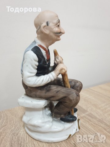 Порцеланова фигура на старец с лула, снимка 3 - Антикварни и старинни предмети - 41439615