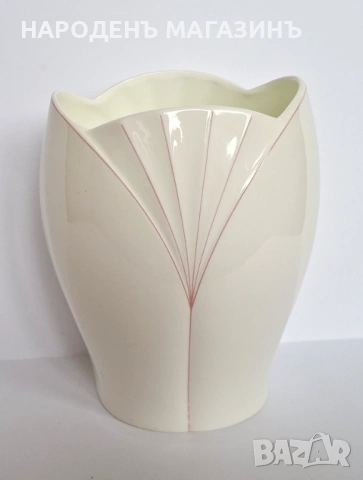 VILLEROY & BOCH - Ваза КОСТЕН ПОРЦЕЛАН цветя GERMANY, снимка 2 - Други ценни предмети - 53564267